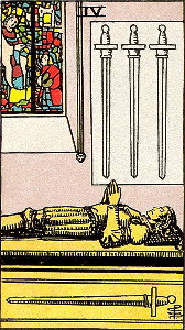 Tarot Vier der Schwerter gemeinfrei