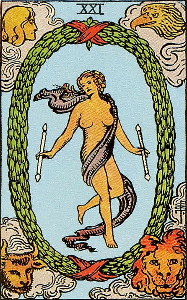 Tarot-Die Welt - gemeinfrei
