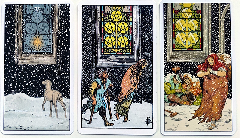 Tarot fünf der Münzen