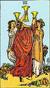Drei der Kelche Tarot