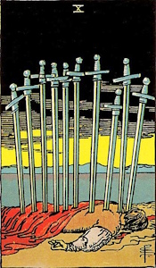 Tarot 10 der Schwerter